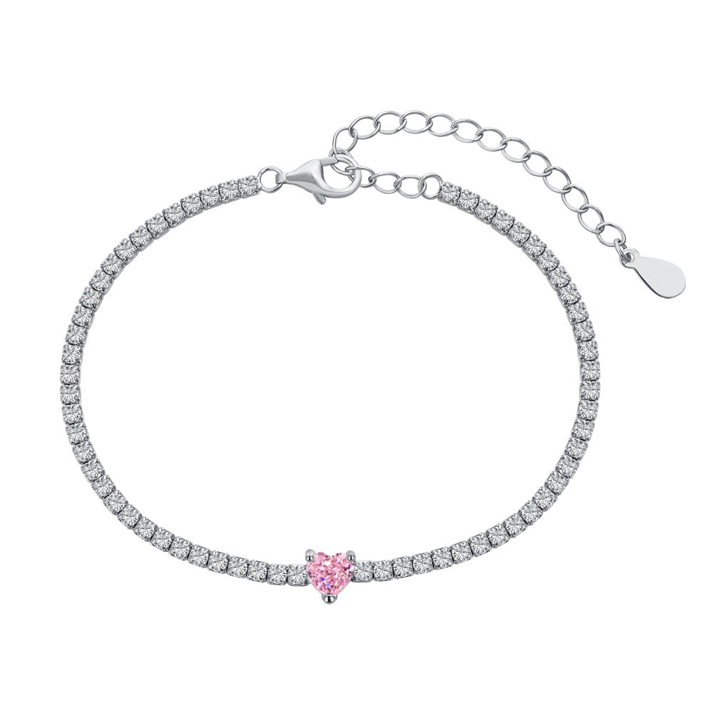 Sweetheart Sparkle Bracelet 3mm S925