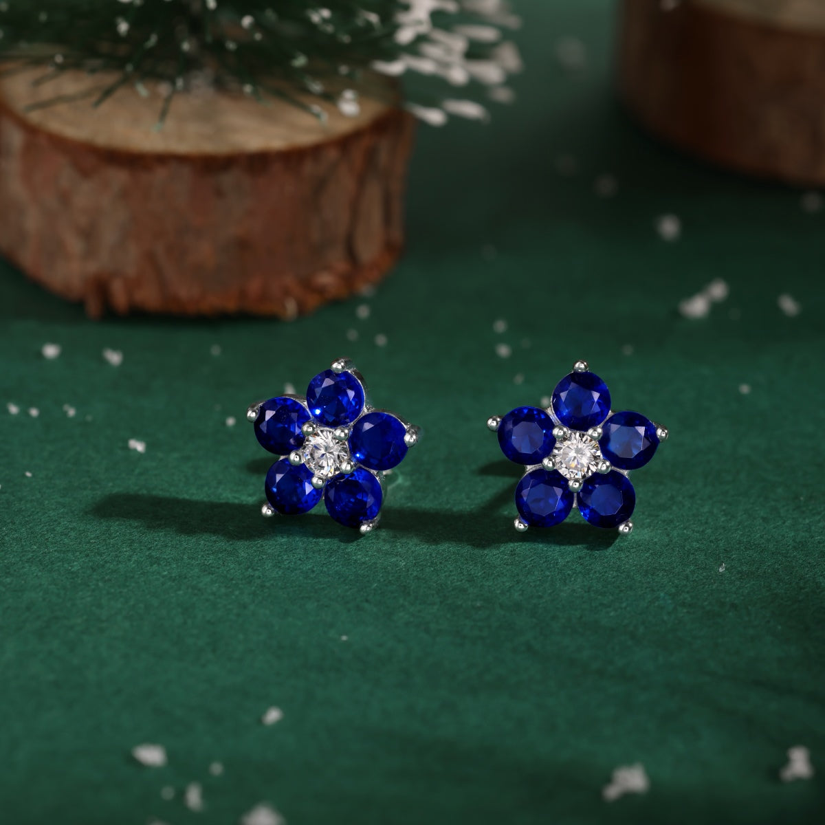 Florisse Bleu Kolczyki S925