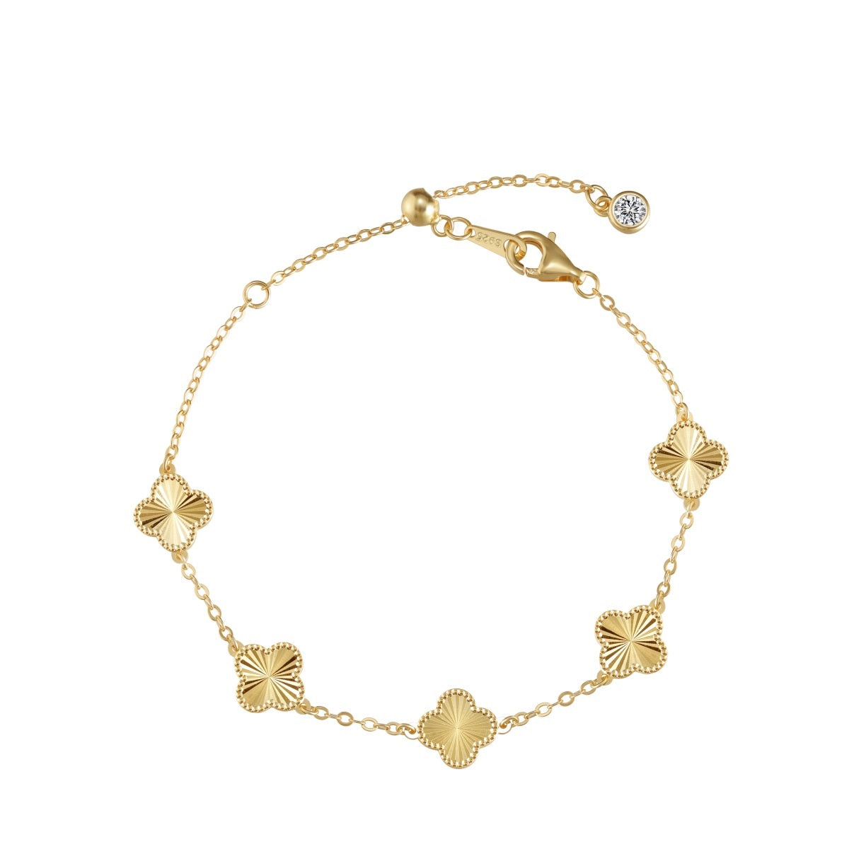 Four-Leaf Bloom Bracelet S925 18K