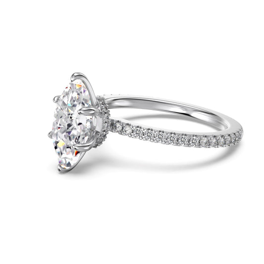 Pierścionek srebrny rodowany markiza 1.5ct Passionate Romance