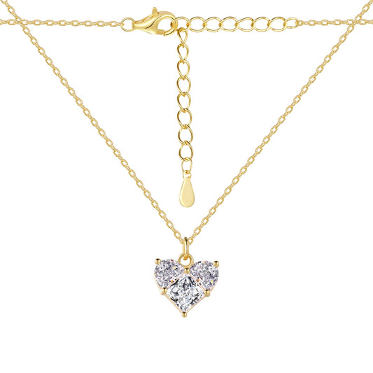 Queen of Hearts Golden Necklace S925 18K