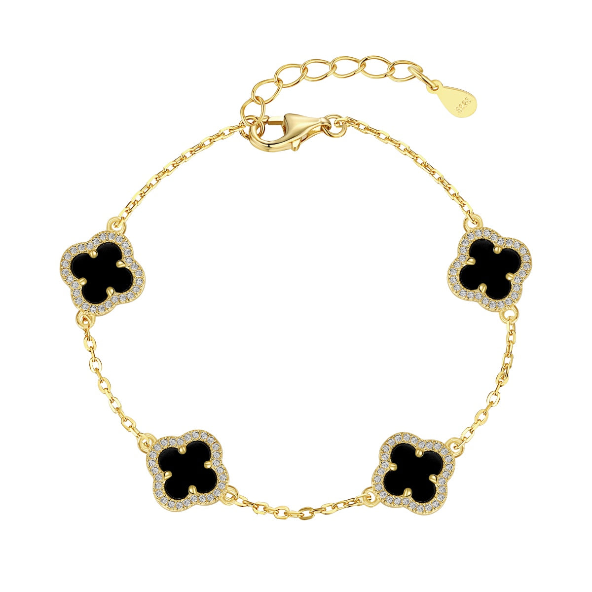 Four-Leaf Clover Bransoletka S925 18K