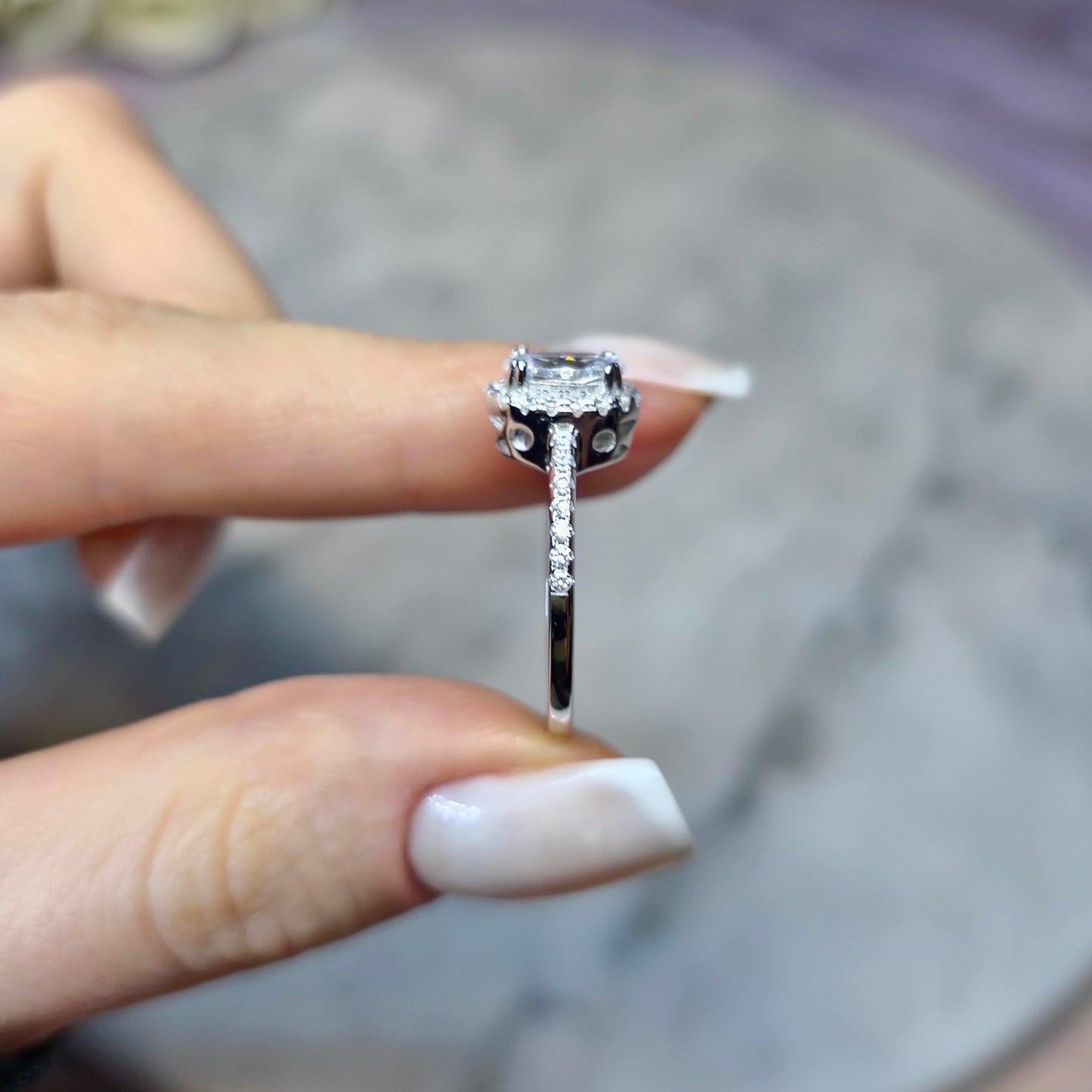 Princess Diamond Pierścionek S925