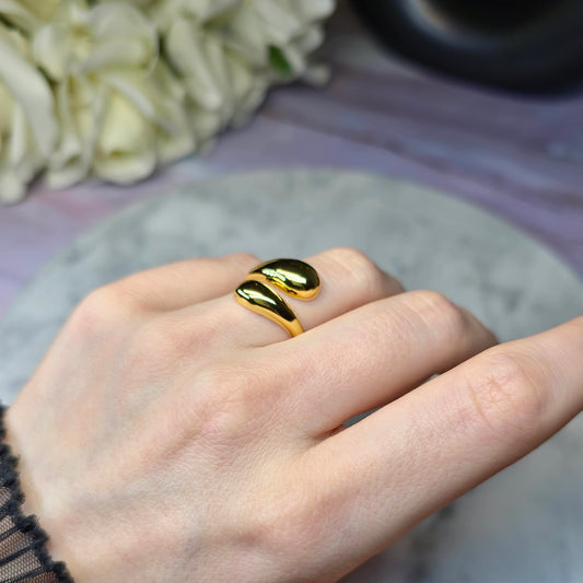 Drop Pierścionek S925 18K