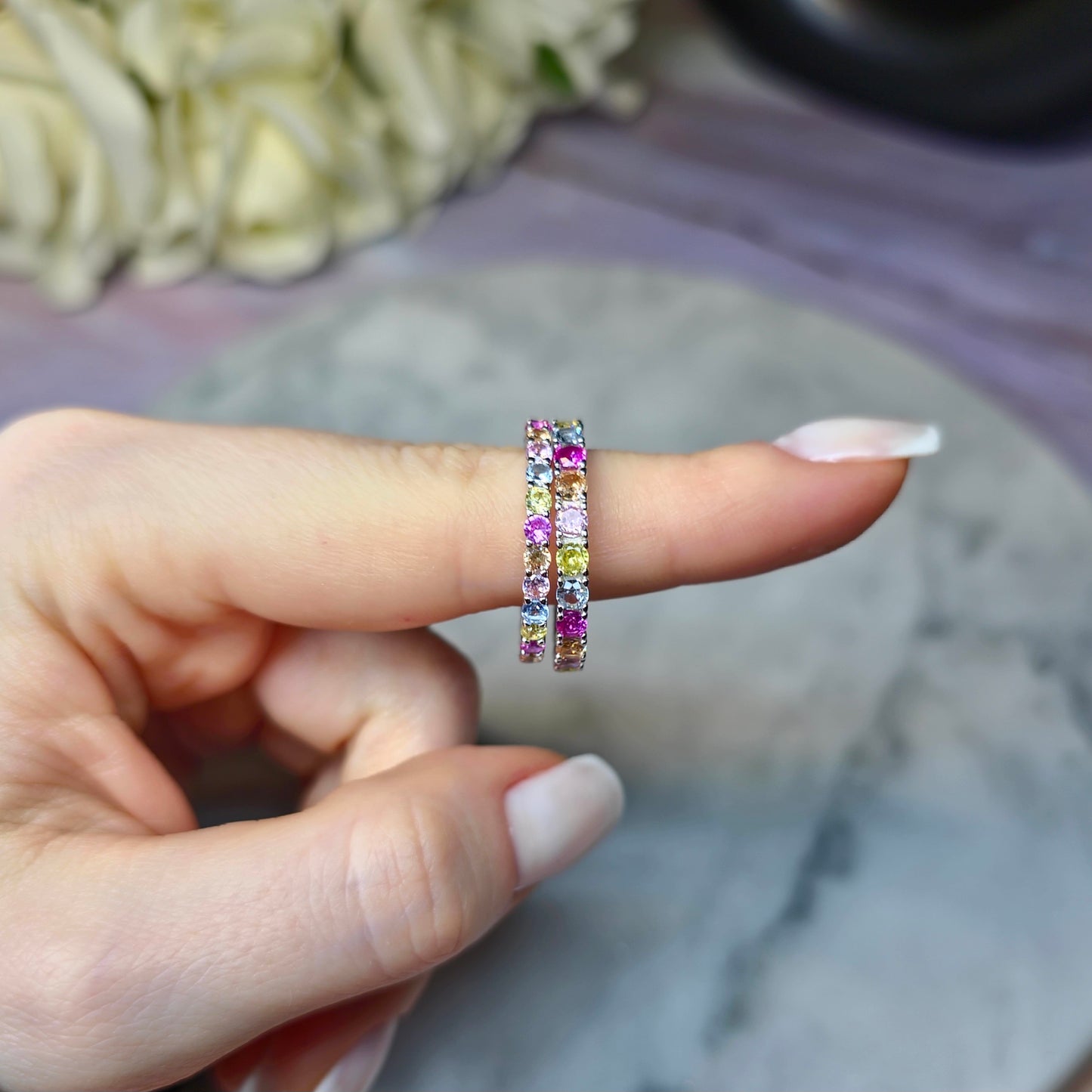 Coral Beauty Eternity Band S925