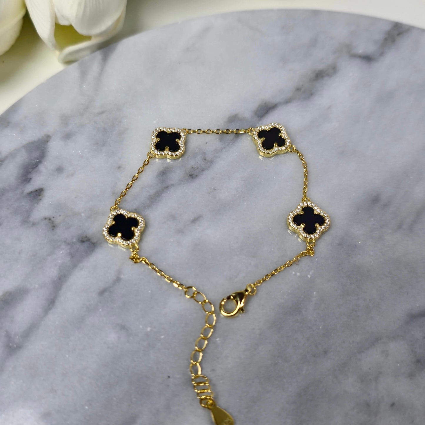 Four-Leaf Clover Bransoletka S925 18K
