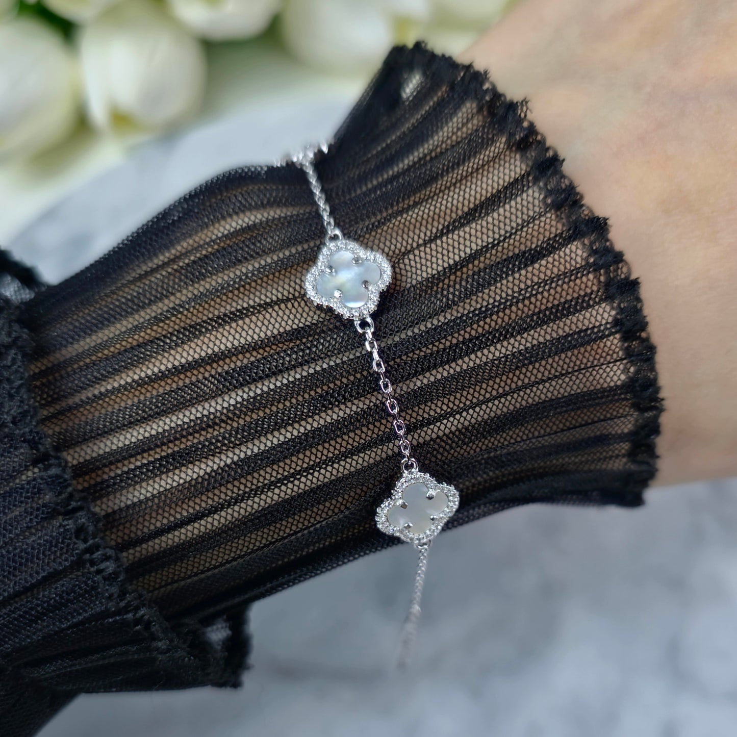 Four-Leaf Bloom Bransoletka S925