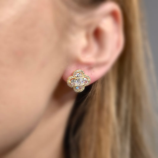 Radiant Blossom Kolczyki S925 18K