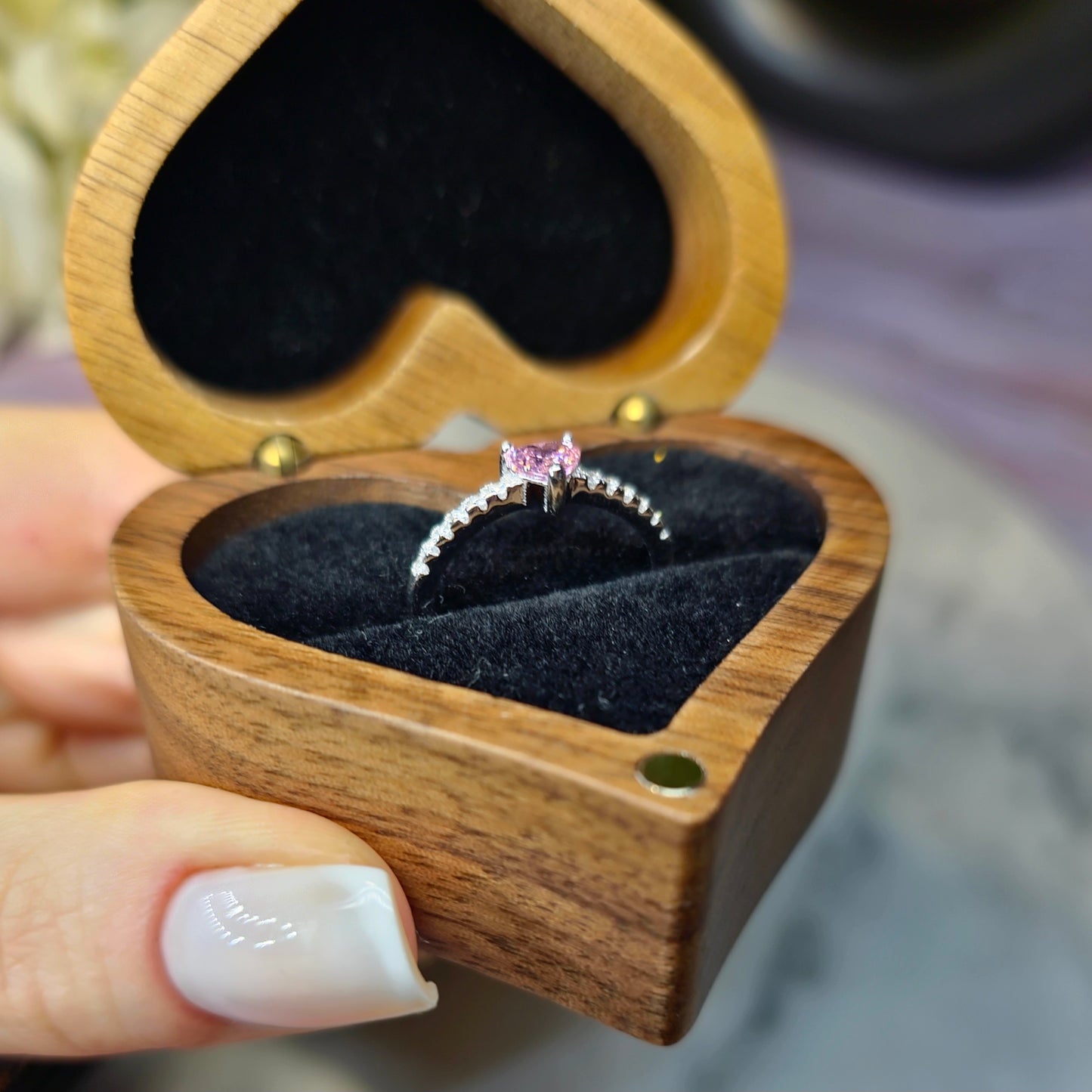 Sweetheart Pink Sparkle Pierścionek S925