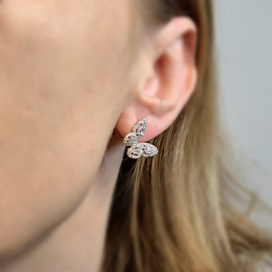 Shimmering Butterfly Kolczyki S925