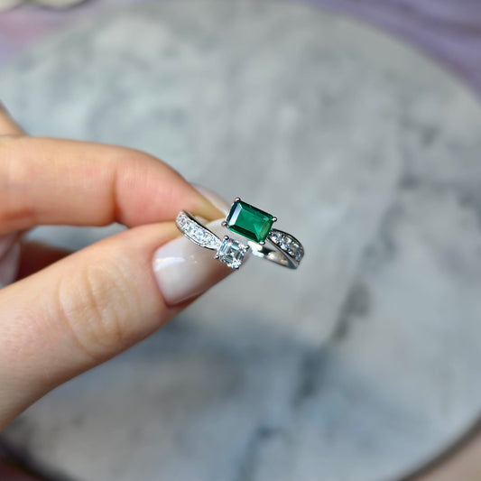 Diamond Leaf Pierścionek S925