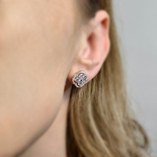 Rosy Blossom Kolczyki S925