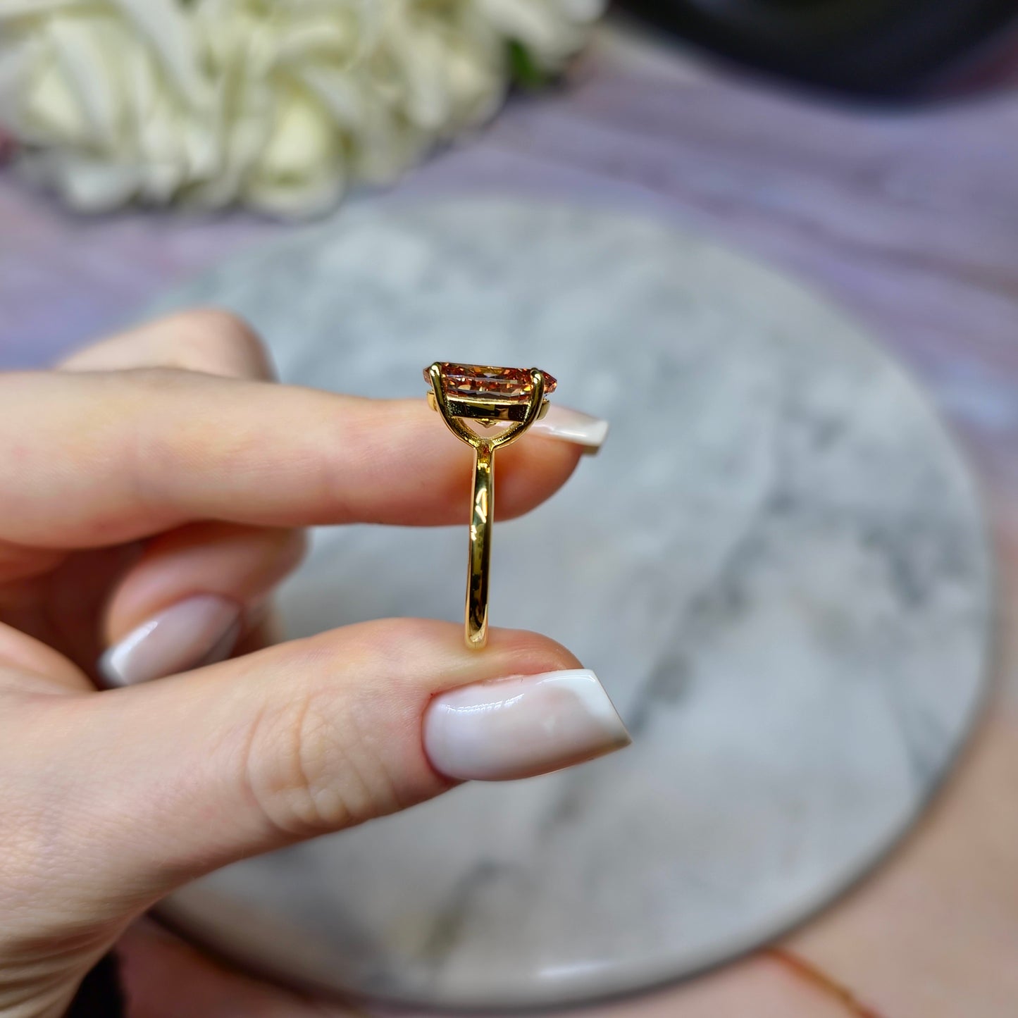 Imperial Russet Spark Pierścionek S925 18K