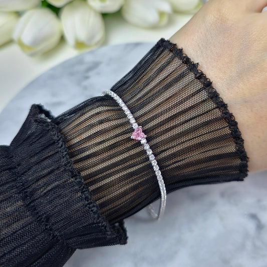 Sweetheart Sparkle Bracelet 3mm S925