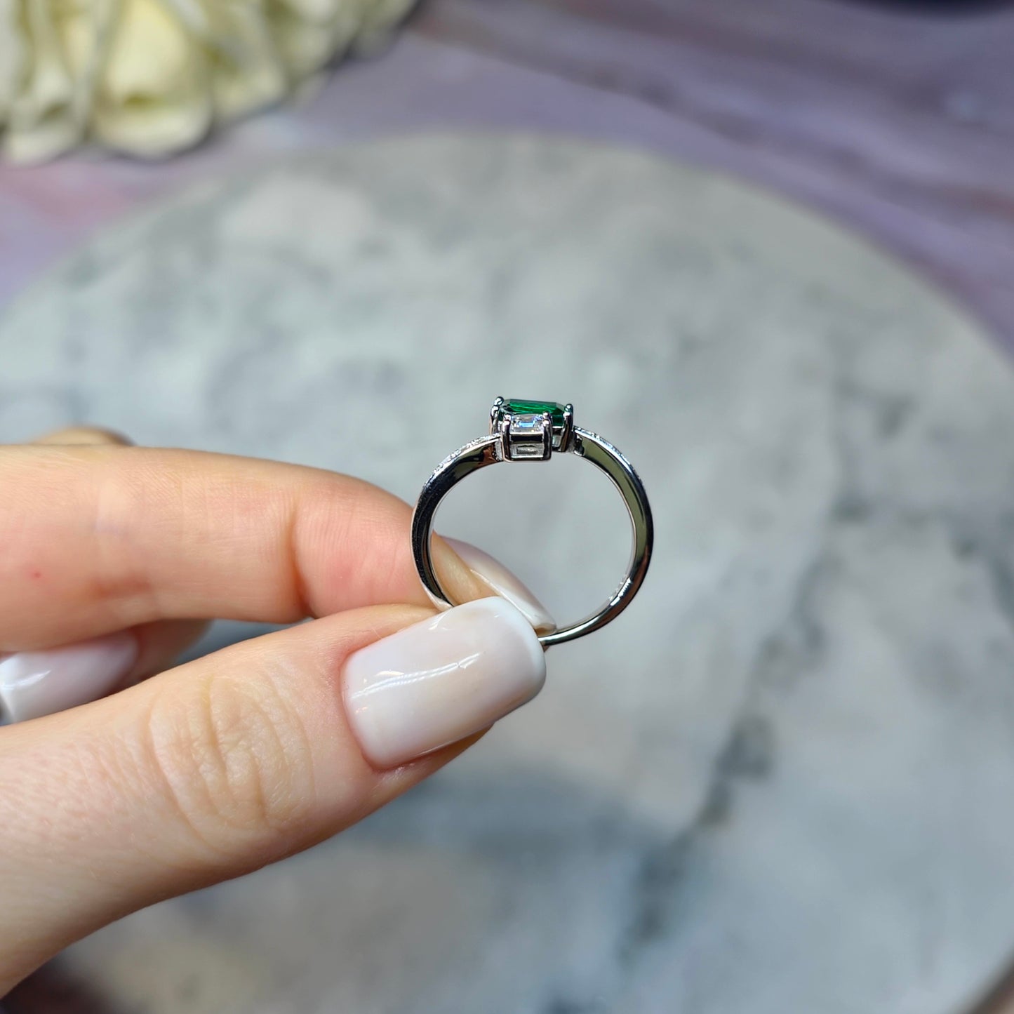 Diamond Leaf Pierścionek S925