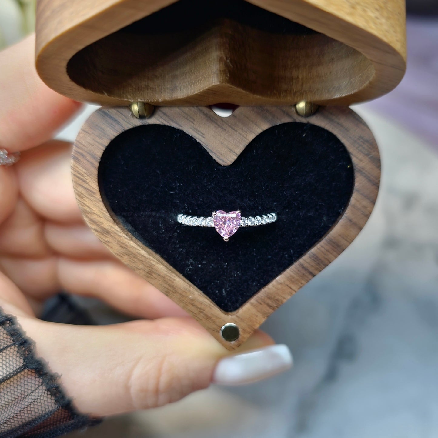 Sweetheart Pink Sparkle Pierścionek S925