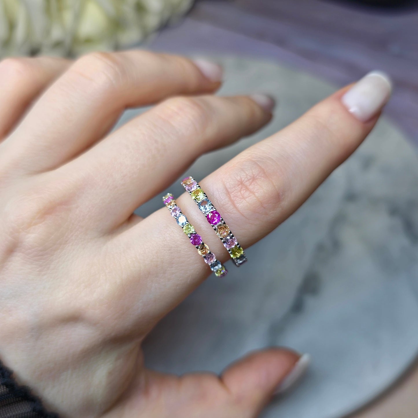 Coral Beauty Eternity Band S925