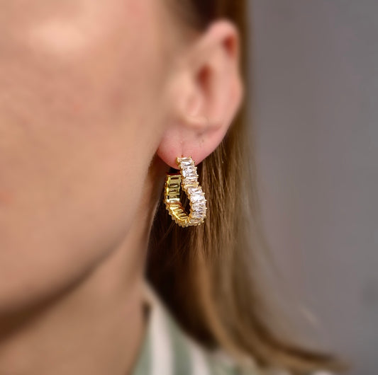 Gleaming Heart Kolczyki S925 18K