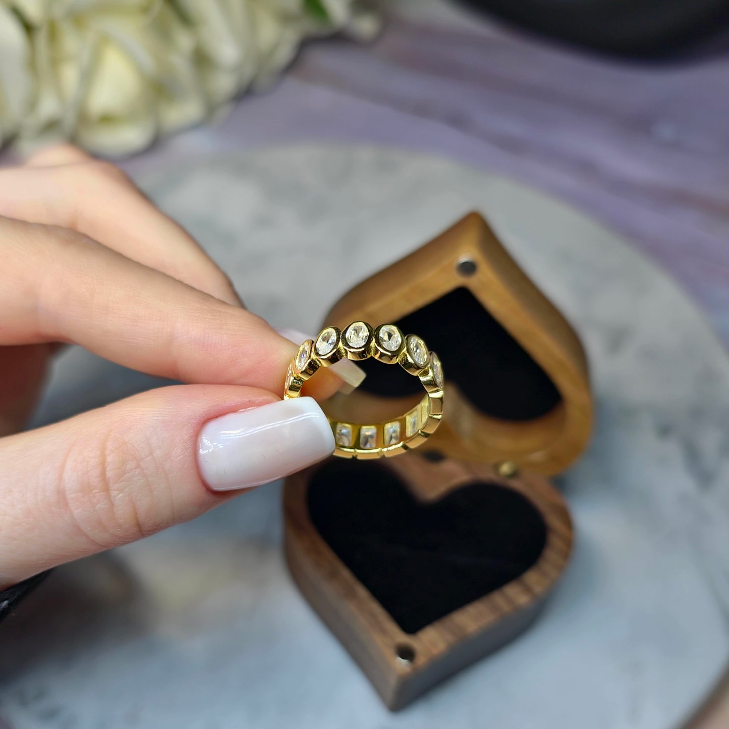 Noble Queen Obrączka S925 18K