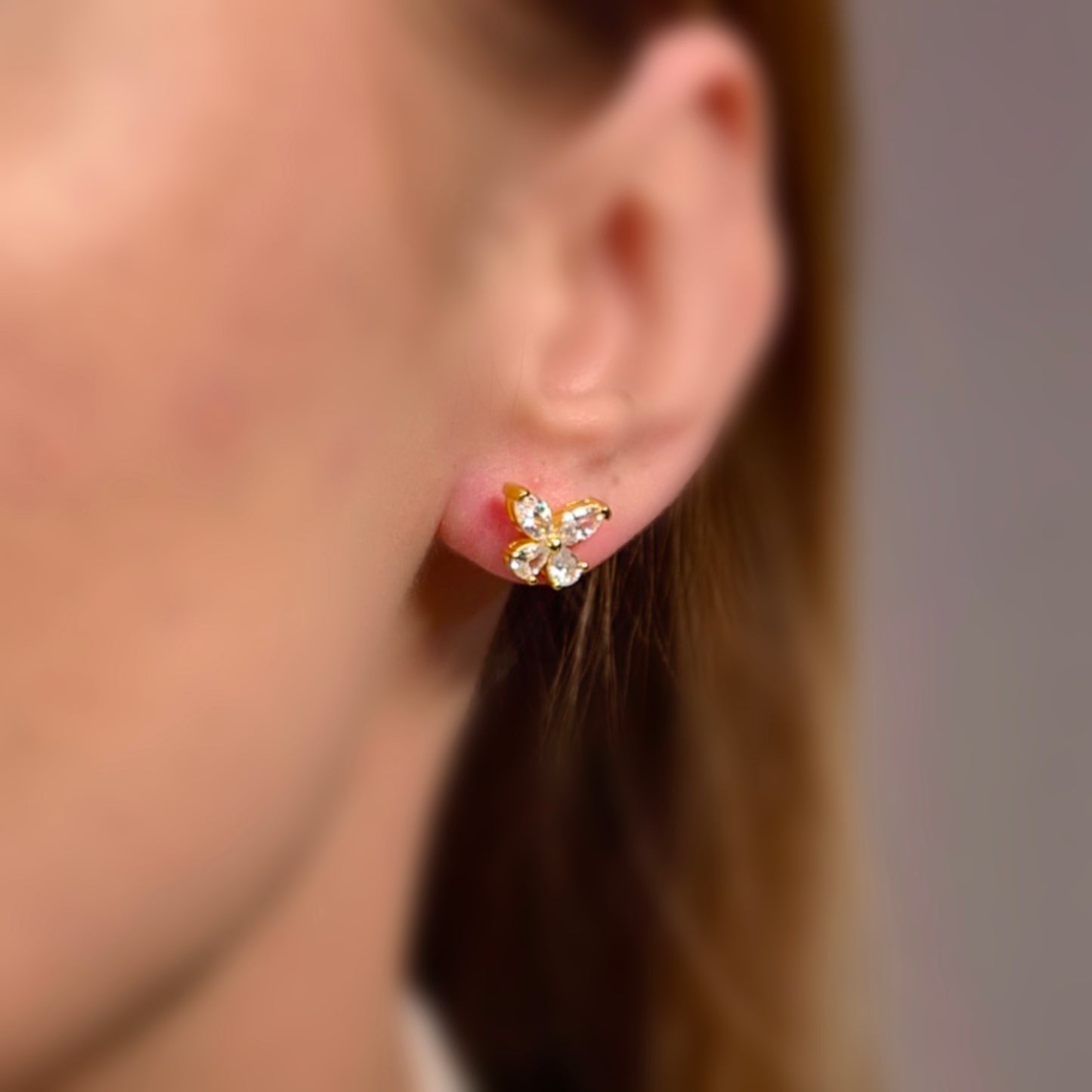 Butterfly Wings Kolczyki S925 18K