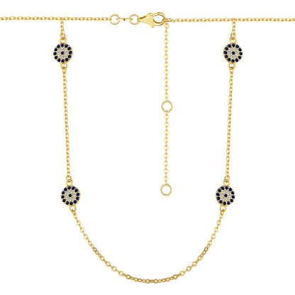 Mystic Eye of Azure Necklace S925 18K