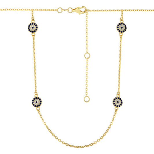 Mystic Eye of Azure Necklace S925 18K
