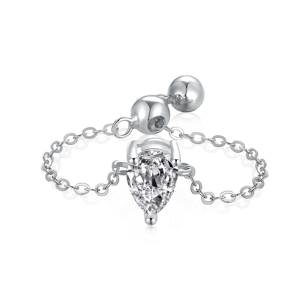 Pear Ice Sparkle Ring S925