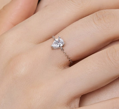 Pear Ice Sparkle Ring S925