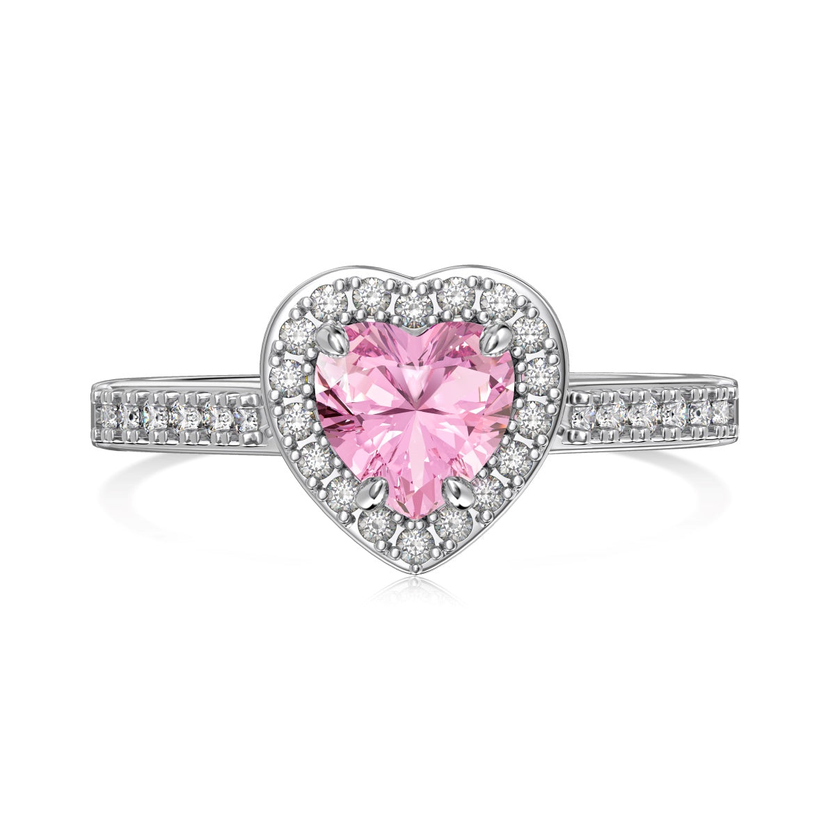 Heavenly Heart Pink Ring S925