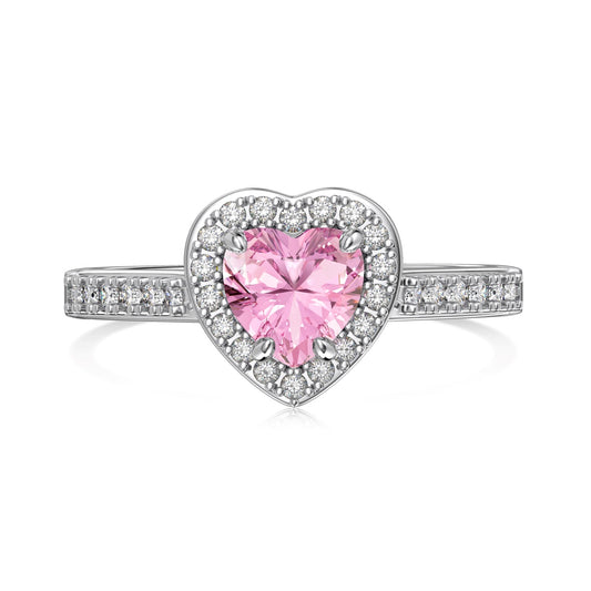 Heavenly Heart Pink Ring S925