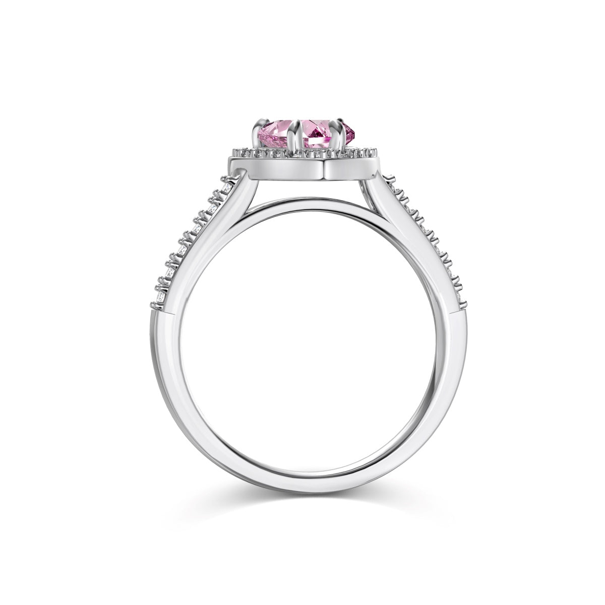 Heavenly Heart Pink Ring S925