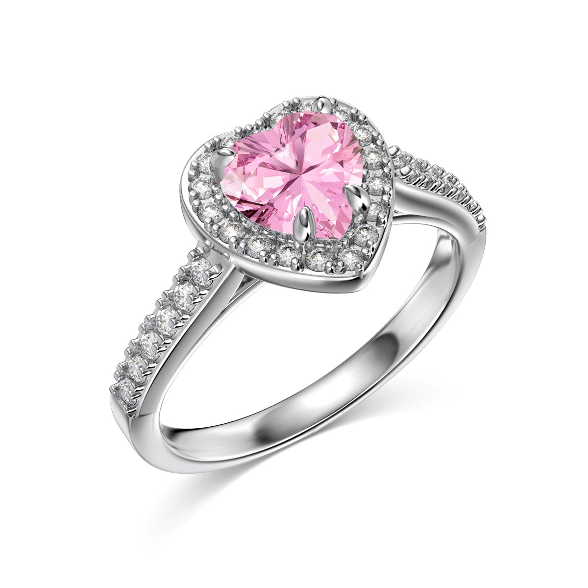Heavenly Heart Pink Ring S925