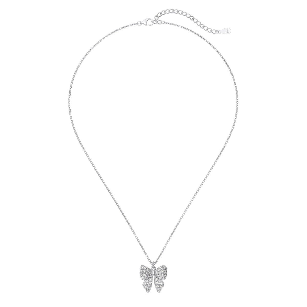 Sparkle Ribbon Naszyjnik S925