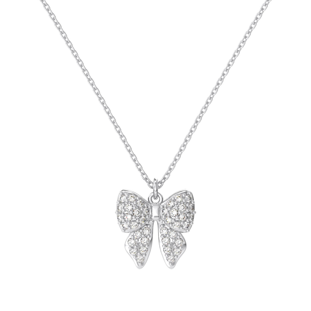 Sparkle Ribbon Naszyjnik S925