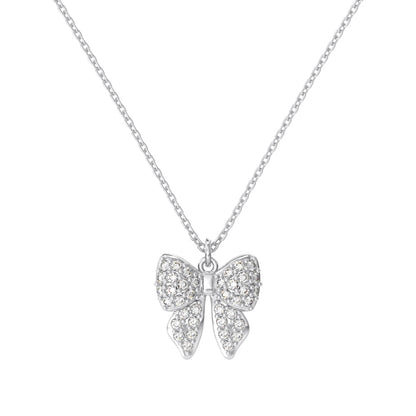 Sparkle Ribbon Naszyjnik S925