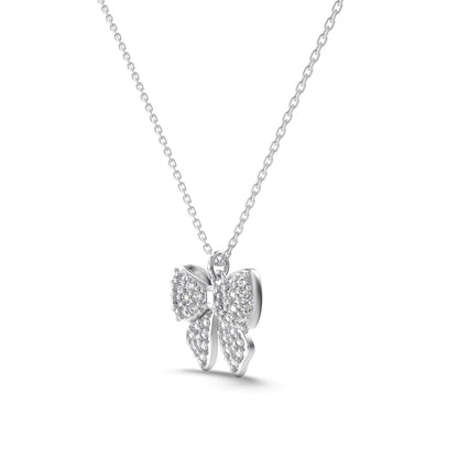 Sparkle Ribbon Naszyjnik S925