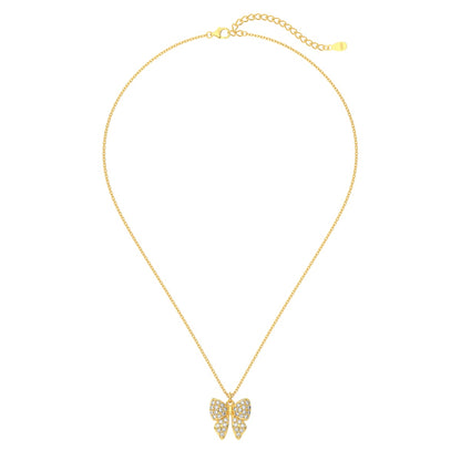 Sparkle Ribbon Naszyjnik S925 18K