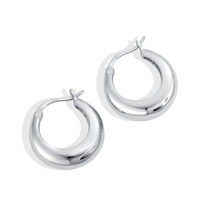 Chunky Hoop Kolczyki S925