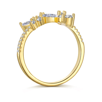 Pierścionek srebrny pozłacany z motylami Butterfly Wings