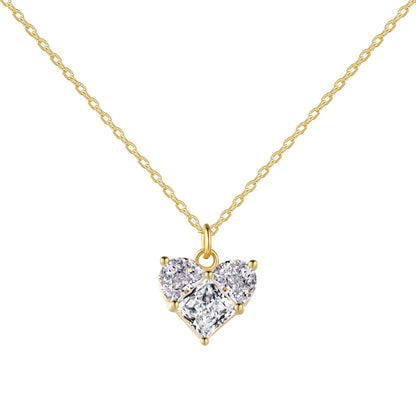 Queen of Hearts Golden Necklace S925 18K