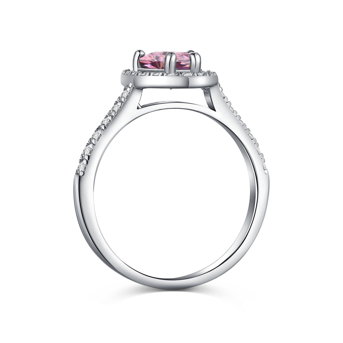 Heavenly Heart Pink Pierścionek S925