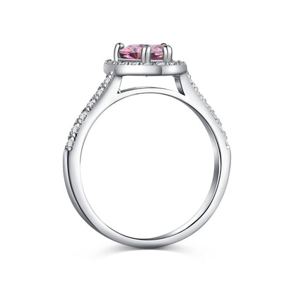 Heavenly Heart Pink Pierścionek S925