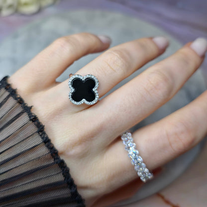 Four-Leaf Clover Ring S925 