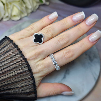 Four-Leaf Clover Ring S925 