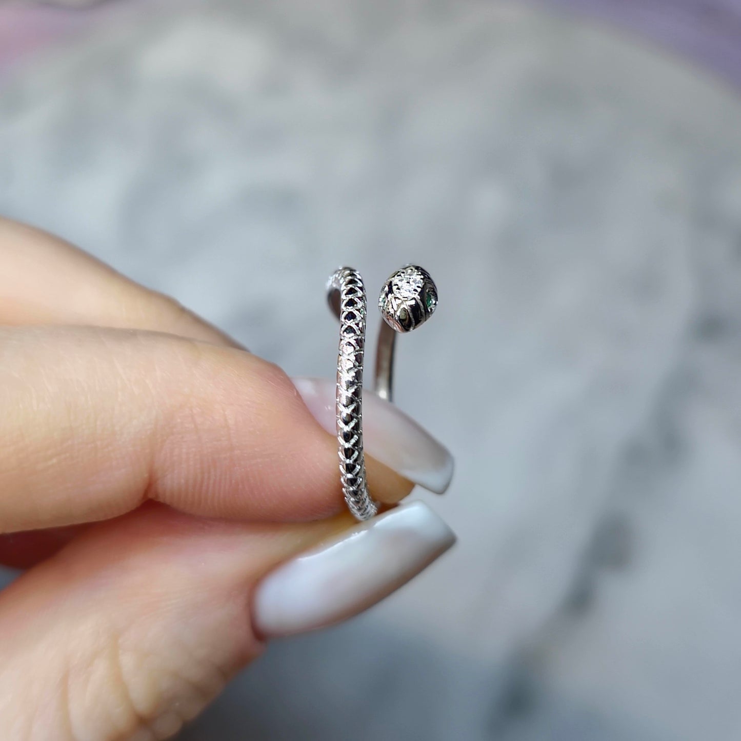 Cobra Charm Pierścionek S925