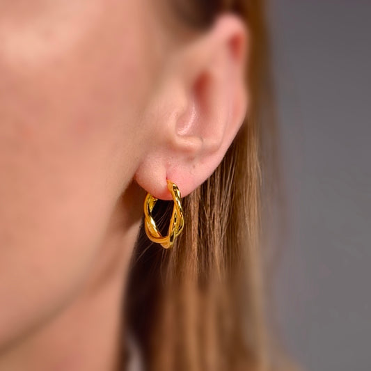 Golden Spiral Earrings S925 18K