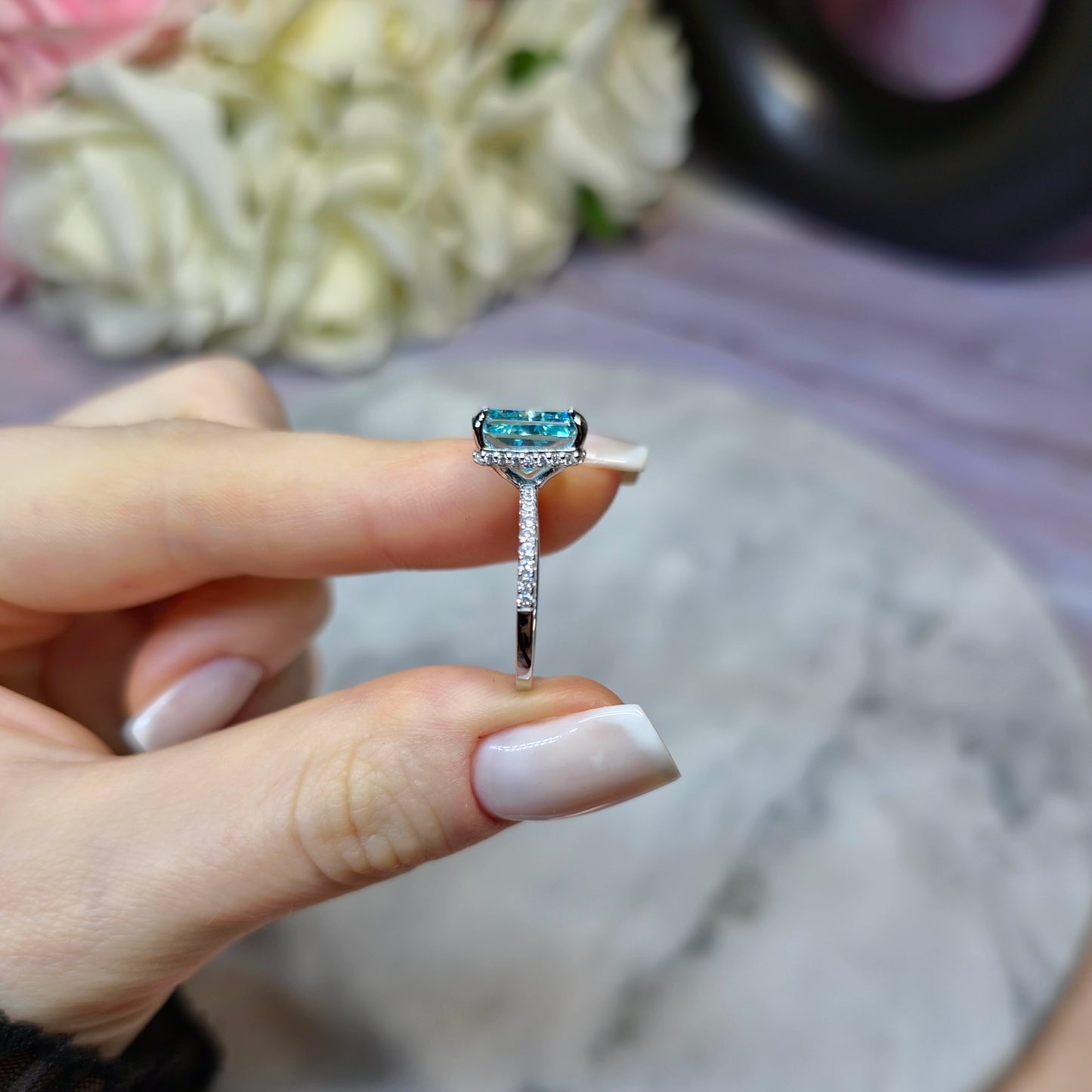 Ice Queen Turquoise Ring S925 