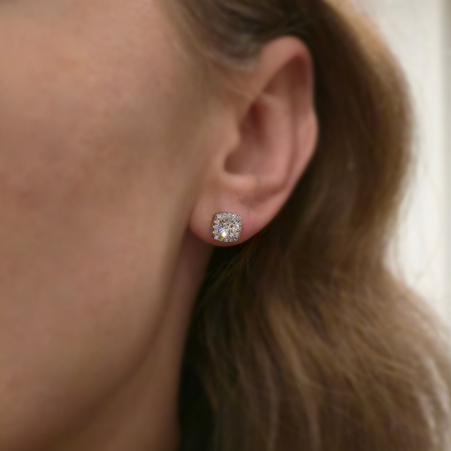 Crowned Jewel Halo Earrings S925