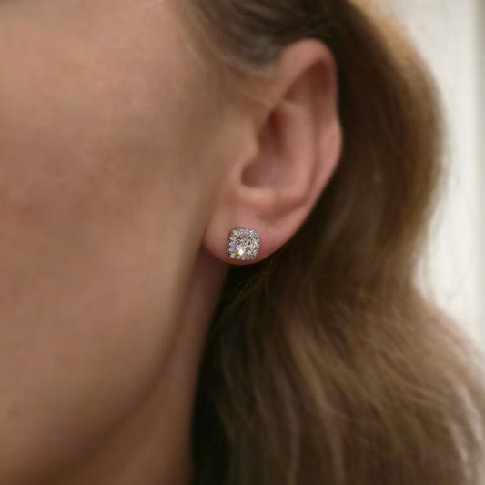 Crowned Jewel Halo Earrings S925