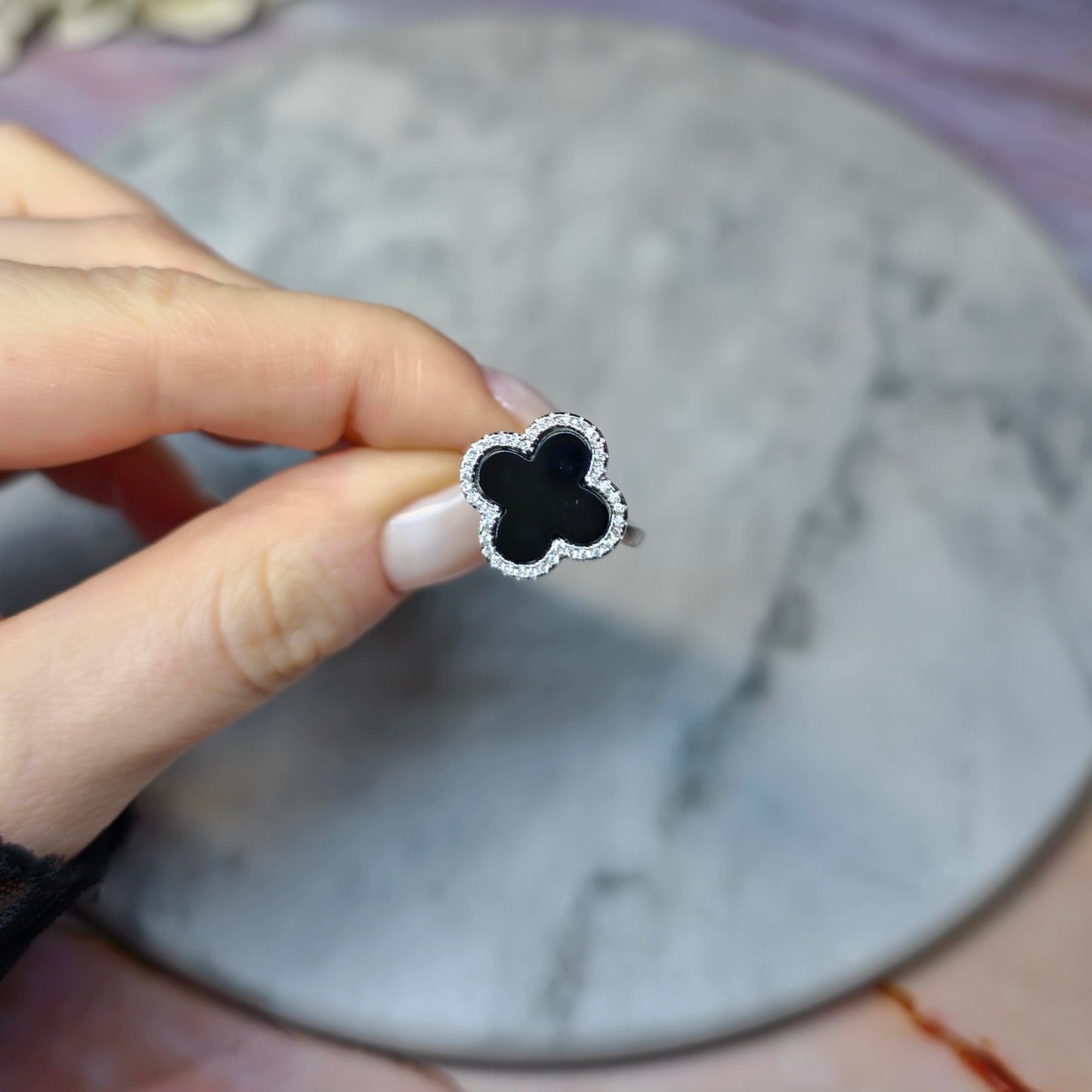 Four-Leaf Clover Ring S925 